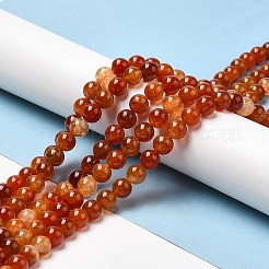 Natural Crackle Agate Bead Strands&nbsp;G-K166-10-10mm-01