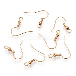 アイアン製ピアスフック  耳ワイヤー  水平ループ付き  ライトゴールド  19~21x18~20mm  ピン：0.65mm&nbsp;J07JW-LG