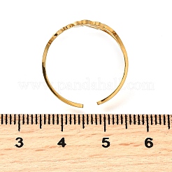 304ステンレススチール製調節可能なカフリング  花  18KGP本金メッキ  1.5~17mm&nbsp;RJEW-S628-04G
