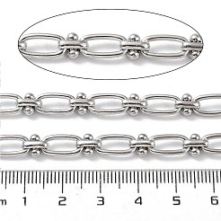 変色しにくい304ステンレススチールの楕円形とノットリンクチェーン  溶接されていない  スプールで  ステンレス鋼色  12x6x1.5mm  7x6x4mm  5 m /ロール&nbsp;CHS-B005-01P