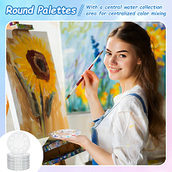 200Pcs Round PET Watercolor Oil Palette&nbsp;AJEW-WA0004-63