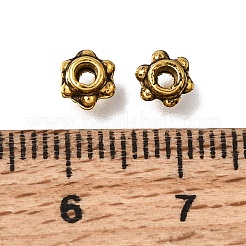 チベット風合金スペーサービーズ  バレル  アンティーク黄金  5.5x5.5x3mm  穴：1.6mm  約6250個/1000g&nbsp;AL-CBA3B63-06AB