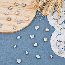 24Pcs 4 Style 304 Stainless Steel Beads&nbsp;STAS-DC0014-50