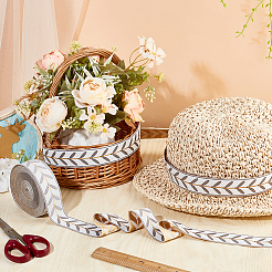 12M Polyester Jacquard Leaf Ribbon&nbsp;OCOR-OC0001-46C