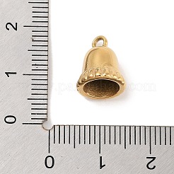 304ステンレススチールコードエンド  エンドクラスプ  鐘  ゴールドカラー  12x10mm  穴：1.5mm  内径：6mm&nbsp;STAS-L274-022G