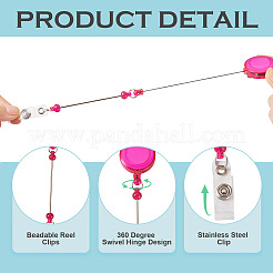 DIY Retractable Badge Reels Making Kits&nbsp;DIY-BT0001-68