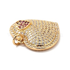 Brass Micro Pave Cubic Zirconia Pendants&nbsp;KK-E015-22G