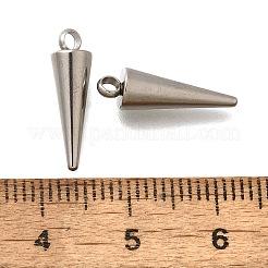 ステンレスペンダント201個  コーンチャーム  ステンレス鋼色  16.5x5mm  穴：1.8mm&nbsp;STAS-F311-05P-08
