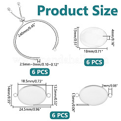 DIY Blank Oval Dome Link Bracelet Making Kit&nbsp;DIY-UN0005-30