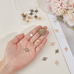 32Pcs 4 Colors Brass Connector Charms&nbsp;KK-BC0014-16