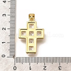 Rack Plating Brass Micro Pave Cubic Zirconia Pendants&nbsp;KK-L226-005G-04