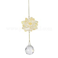 Brass Hollow Lotus Hanging Ornaments&nbsp;LS-HJEW-E012-03G-03