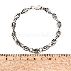 304 Stainless Steel Link Chain Bracelets for Women Men&nbsp;BJEW-C148-06AS