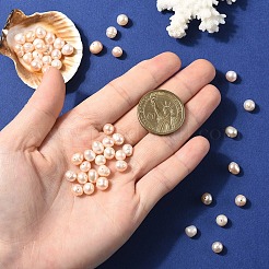 天然養殖淡水真珠ビーズ10個  溝付きジャガイモ  桃パフ  6~7.5x7~8.5mm  穴：0.7mm&nbsp;PEAR-YW0001-25B