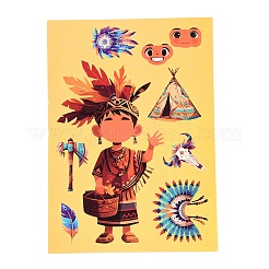 6Pcs Thanksgiving Day Paper Self-Adhesive Picture Stickers&nbsp;LS-STIC-C010-32