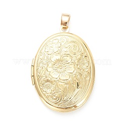 Brass Locket Pendants&nbsp;KK-P199-09G