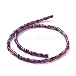 ナチュラルインペリアルジャスパービーズ連売り  染め  竹の棒  パープル  12x5mm  穴：0.5mm  約34個/連  15.94''（40.5センチメートル）&nbsp;G-P475-01A