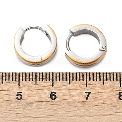 304 Stainless Steel Polishing Effect Hoop Earrings&nbsp;EJEW-M001-33P