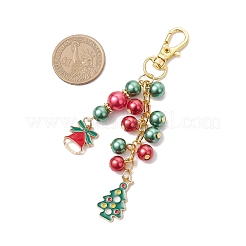 6Pcs Christmas Alloy Enamel Pendant Decorations&nbsp;HJEW-JM03684