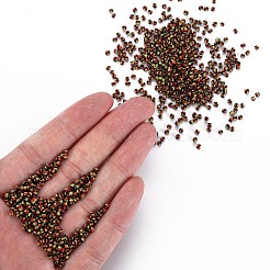 12/0 ガラスシードビーズ  不透明な色が染み込む  ブラック  2mm  穴：0.8mm&nbsp;SEED-S005-12