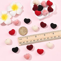 20Pcs 5 Colors Flocky Acrylic Pendants&nbsp;FIND-FS0004-95