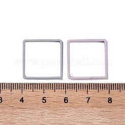 スプレープリント真鍮製フレームコネクター  正方形  ミックスカラー  18.5x18.5x2mm&nbsp;KK-R156-04