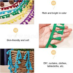 5 Rolls 5 Colors Cotton Tassel Ribbons&nbsp;OCOR-CA0001-13