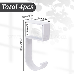 4Pcs Aluminum Alloy Desk Hook for Schoolbag&nbsp;AJEW-AR0005-32