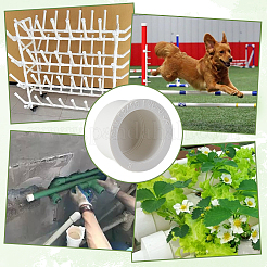 プラスチックパイプエンドキャッププラグ  パイププラグフィッティングアダプター  ホワイト  38.5x26mm  内径：26.5mm&nbsp;FIND-WH0148-224B