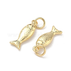 真鍮チャーム  魚のチャーム  カドミウムフリー＆鉛フリー  長持ちメッキ  ラックめっき  18KGP本金メッキ  16.5x5x3mm  丸カン：5x0.8ミリ  内径：3mm&nbsp;LS-KK-C252-01C-G