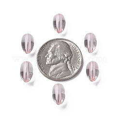 透明なアクリルビーズ  オーバル  ピンク  9.5x6mm  穴：1.5mm  約2000個/500g&nbsp;MACR-S373-134-T04