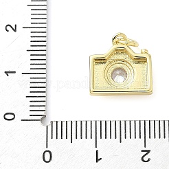 Brass Pave Cubic Zirconia Pendants&nbsp;KK-Z120-58B-G