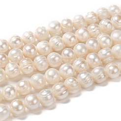 天然養殖淡水パールビーズ連売り  ポテト  乳白色  10~11mm  穴：0.8mm  約37個/連  13.77インチ〜14.17インチ&nbsp;PEAR-L001-G-14