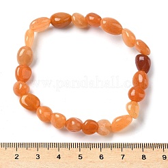 Natural Red Aventurine Beads Stretch Bracelets for Men Women&nbsp;BJEW-I320-01A