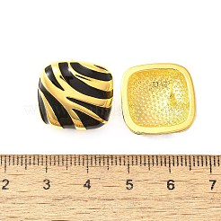 Brass Enamel Stud Earrings&nbsp;EJEW-B120-02G-01