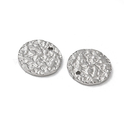 304ステンレスペンダント  ラウンドチャーム  ステンレス鋼色  12.5x1mm  穴：0.8mm&nbsp;STAS-I330-062P