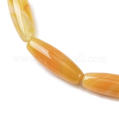 天然イエロー瑪瑙ビーズ連売り  ライス  30~30.5x10~10.5mm  穴：1.6mm  約13個/連  15.28''（38.8センチメートル）&nbsp;G-Z113-A07