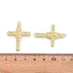 合金ペンダント  聖母マリアと交差する  ゴールドカラー  35.5x26x3mm  穴：1.5mm&nbsp;PALLOY-T092-10G