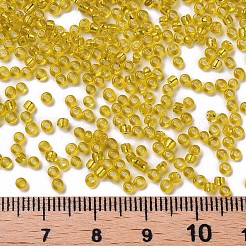 12/0 ガラスシードビーズ  銀並ぶ丸い穴  ラウンド  きいろ  2mm  穴：1mm  約30000ビーズ/ポンド&nbsp;SEED-A005-2mm-30