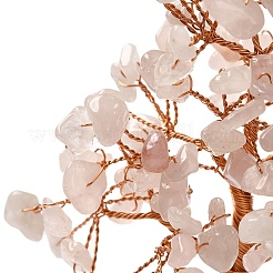 Christmas Natural Rose Quartz Chips Tree Decorations&nbsp;DJEW-K028-01C