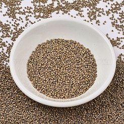 MIYUKIデリカビーズ  シリンダー  日本製シードビーズ  11/0  （db1834f）デュラコート亜鉛メッキマットシャンパン  1.3x1.6mm  穴：0.8mm  約2000個/10g&nbsp;X-SEED-J020-DB1834F