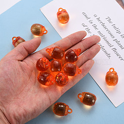Autumn Theme Transparent Acrylic Pendants&nbsp;TACR-T024-04B-921