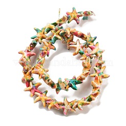 Synthetic Turquoise Dyed Beads Strands&nbsp;G-P507-04J