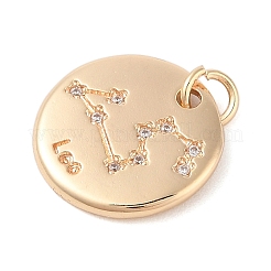 Brass with Clear Cubic Zirconia Pendants&nbsp;LS-KK-N256-24E-G