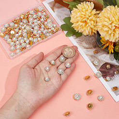 120Pcs 3 Style Flower Sew on Rhinestone&nbsp;FIND-GF0004-14