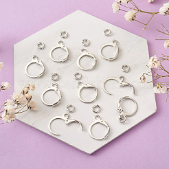 Brass Huggie Hoop Earring Findings & Open Jump Rings&nbsp;KK-TA0007-84A-P