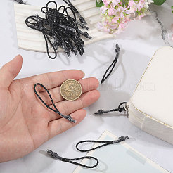 PVC＆ポリエステル熱収縮チューブプルテールロープ  バックパックのジッパープルの交換  ジャケット  荷物  財布  ハンドバッグ  トレーナー  ブラック  70mm&nbsp;FIND-WH0366-238