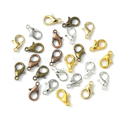 60本6色亜鉛合金カニカン  オウムトリガークラスプ  ミックスカラー  12x6mm  穴：1.2mm  10個/カラー&nbsp;PALLOY-YW0001-81