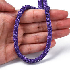 Handmade Polymer Clay Beads Strands&nbsp;CLAY-R089-6mm-161