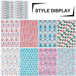 Christmas Theme Imitation Leather Fabric&nbsp;DIY-FG0001-03